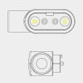 Miniatyrbillede 2 af 5: Magnetisk opladerkabel til smartwatch med magnetisk stik 2pin 2,84mm