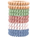 Miniatyrbillede 1 af 5: 10 stk. 5 farver hårbånd frisør tilbehør hestehale pandebånd, spiral hårbånd, spiral hår scrunchie, til piger kvinder (lyse farver)