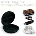 Miniatyrbillede 5 af 5: 3 stk. Universal In-Ear Earphone Case - Hard Case til Hovedtelefoner, iPod Shuffle, USB-drev, Kabel - Sort Multifunktionel Bærepose