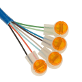 Miniatyrbillede 2 af 3: 100 stk. datatelefontrådsstik 2 porte K2-stik gennemsigtig ledning til ledning