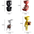Miniatyrbilde 3 av 4: Blomsterpotter Sukkulenter Vase Gresk Statue Blomsterpotter Hjem Hagedekorasjon RED
