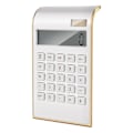 Miniatyrbillede 1 af 5: Lommeregner, slankt elegant design, kontor-/hjemmeelektronik, dobbelt drevet bordregner, solenergi, 10 cifre, vippet LCD-display, skråt design