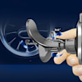 Miniatyrbillede 2 af 4: Bil rund luftventil justerbar 360 graders rotation Y-formet mobiltelefonholder krogklemmebeslag A