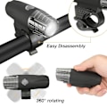 Miniatyrbillede 5 af 5: 2256 cykel forlygte advarselslys mountainbike forlygte 320 lumen forlygte samling