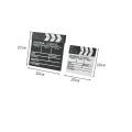 Miniatyrbillede 5 af 5: Film Film Klapbræt Hollywood Klapbræt Træ Film Film Klapbræt Tilbehør white 27*30cm