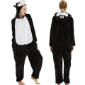 Miniatyrbillede 1 af 2: Unisex Flannel Dyre Pyjamas En-delt Nattøj Hoodie Natdragt Fest Cosplay Dyr Siamese Pyjamas L