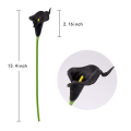 Miniatyrbillede 4 af 5: 20 stk. Kunstige Blomster Falske Calla Lily Blomst Real Touch Buket Til Hjem Have Kontor Fest Bryllup Dekoration Black