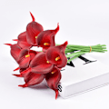 Miniatyrbillede 1 af 4: Kunstig Calla Lily 10stk Orange Blomster Kunstige Liljer Blomsterbuket Falske Calla Liljer Plante Dcor Til Blomsterarrangement Bryllup, Braidal, H 10 20pcs