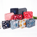 Miniatyrbillede 5 af 5: Udendørs kosmetikpung til piger, toilettaske til kvinder, vandtæt opbevaring til kosmetik, moderigtigt makeuppungetui Navy blue dots