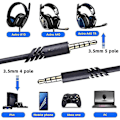 Miniatyrbilde 2 av 4: Reserve lydkabel med volumkontroll for Astro A10 A40 Gaming Headset 2m