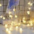 Miniatyrbilde 1 av 4: LED frostet liten ball lampe atmosfære lampe camping kobbertråd farge lampe julebakgrunnsdekorasjonslampe streng, stor mengde 10m 80 lamper