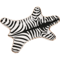 Miniatyrbilde 1 av 5: Zebra Stripe Smykkebrett Keramisk Serveringsplate Gullbelagt 5,9 Tommer, Svart