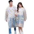 Pikkukuva 1 / 4: Aikuisten pyöräily- ja vaelluskuvioitu sadeviitta Leopard XL