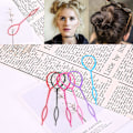 Pikkukuva 4 / 5: 120 kpl hiuspunos tarvikkeet Poninhäntä Styling Maker Clip Ranskan Letti Työkalu Magic Topsy Tail Loop Hiukset Kit Naisille