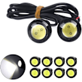 Miniatyrbilde 1 av 5: 10 stk 12V, hvite 18mm Eagle Eye LED-lys 9W DRL Dagskjørelys Backup Ryggelys Parkeringssignal Billamper