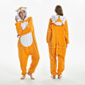 Miniatyrbild 2 av 4: Unisex Flanell Djurpyjamas En-delad Nattkläder Hoodie Sovkläder Fest Cosplay Djur Siamesiska Pyjamas S