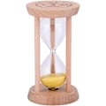 Miniatyrbillede 1 af 3: Mini Sand Timer - Træ Timeglas Timer Træ Maling Værktøj Til Hjem Og Restaurant 3 Minutter Yellow