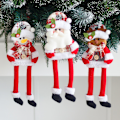 Miniatyrbild 2 av 5: julprydnader juldekorationer scen dekorationer julgransprydnader docka långa ben hängen