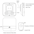 Miniatyrbilde 4 av 5: Hjemmevarsling Trådløst Pasient Eldre Personlig Alarmsystem Pluggversjon og Nødknapp Alarm Pager (1 til 1 Hvit)