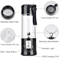 Miniatyrbild 5 av 5: USB Säkerhet Elektrisk Juicer Cup, Juice Blender, Laddningsbar Mini Bärbar Blender/Juice Blender Krossad Is Blender Svart