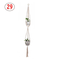 Miniatyrbild 1 av 5: 2 st Macrame växt hängare vit handgjord bomullsrep inomhus utomhus hängande växtkruka 29
