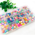 Miniatyrbilde 5 av 5: 990 stk myke keramikkperler sett myke keramikkperler DIY sett boks manuell