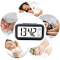 Miniatyrbild 4 av 5: Kreativ väckarklocka morgon snooze väckarklocka väckarklocka LED bakgrundsbelyst skärm digital display med kalenderdatum, temperatur, tid, smart indikator