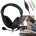 Miniatyrbillede 1 af 5: Kablet håndfri øretelefon headset med mikrofon til pc computer bærbar