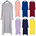 Miniatyrbilde 3 av 5: Bomull Cardigan Lang Ermet Frakk Dame Lange Cardigans Casual Yttertøy 12 Farger For Sommer Og Høst Color Black