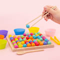 Miniatyrbillede 3 af 4: Træperle legetøj Xiao Xiaole to-i-én opmærksomhedskoncentrations træning tidlig barndom pædagogiske hjælpemidler til børn