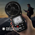 Miniatyrbillede 5 af 5: 866B Digital Anemometer Håndholdt Anemometer til måling af vindhastighed, temperatur og vindafkøling med baggrundsbelysning og maks./min.