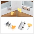 Miniatyrbilde 3 av 5: Enhulls sikkerhetslås for skyvevindu med ett hull, sikkerhetslås for hjemmet i aluminiumlegering, vindusdørramme - 30*24,5 mm