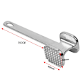 Miniatyrbillede 2 af 5: Dobbeltsidet trompet fyrrehammer til kød, bøfhammer, bøfhammer i aluminiumlegering til fremstilling af bøfværktøjer