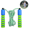 Miniatyrbillede 1 af 3: Tangle-fri springtov med kuglelejer, justerbar Green with blue