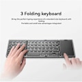 Miniatyrbild 2 av 5: B089T Portabelt Vikbart Tangentbord med Pekplatta Uppladdningsbart Mini Trådlöst Bluetooth-Tangentbord för IOS och , Svart