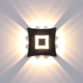 Miniatyrbillede 1 af 5: 18W Moderne COB LED Indendørs Udendørs Væglampe, IP65 Vandtæt Aluminium Væglampe Armatur, 3000K Varm Hvidt Lys, Sort
