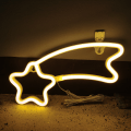 Miniatyrbillede 2 af 5: Meteor Neon Skilte Speciel LED Natlys Vægdekoration Batteridrevet til Hjem Soveværelse Bar