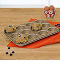 Miniatyrbillede 3 af 3: Guld Non-stick Aluminiseret 12 Kopper Kageform, Muffinform
