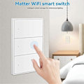 Miniatyrbilde 2 av 5: Matter WiFi Smart Bryter Vegglysbryter Smart Kontroll 1 2 3 4 6 Grupper Knapp for APP 4 Veis