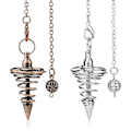 Miniatyrbillede 1 af 4: 2 stk. Metal Spiral Pendul Halskæder Til Meditation Yoga