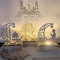 Pikkukuva 2 / 5: Ramadan-koristeet, kuu- ja tähti-Ramadan-valot, Ramadan-koristeet - Ramadan Eid Led-yövalo, koristepöytä C