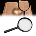 Miniatyrbillede 2 af 4: 2 stk. 60 mm 3x akryl håndholdt lup bærbar forstørrelsesglas læseglas linse børn inspektion forstørrelsesglas til læsning