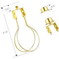 Miniatyrbillede 2 af 5: Shade Harp Base Adapter Kit - Inkluderer trim og skyggenivellerer for at holde skyggehardware på plads Pære fjederklemme - 2 pak guld