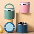 Miniatyrbild 2 av 5: Läckagesäker Lunch Bento Box Rostfritt Stål Soppkopp Matbehållare Termisk Lunch Frukostkopp 630ML Rosa