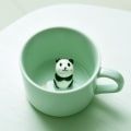 Miniatyrbilde 5 av 5: Melk, kaffe, te keramisk kopp 3D dyre frokostkopp,