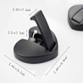 Miniatyrbillede 4 af 4: Foldbare Knager - Aluminium Kærlighedsformet Væg Krog - Indtrækkelige Kroge til Ophængning af Frakke, Hat, Taske, Håndklæde, Nøgle Black 2 pack
