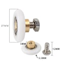 Miniatyrbillede 1 af 3: 2 stk. brusedørsruller, rullediameter til badeværelses glasdørruller/løbere/hjul 27mm