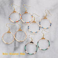 Miniatyrbillede 5 af 5: Øreringe Hoops til smykkefremstilling, 40 stk. 2 farver 40mm Øreringefremstillingskit Bulk Beading Hoops Øreringe Finding Round