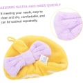 Miniatyrbilde 4 av 5: Gul Absorberende Bedårende Fleece Tegneserie Kjøkken Tørking Hudvennlig Søt for Tørking Soverom Chenille Korall Tørre Håndklær med Henge Bad Barn