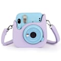 Pikkukuva 4 / 5: Instax Mini 11 -kameran suojakotelo, pehmeä PU-nahkainen laukku taskulla Purple